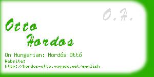 otto hordos business card