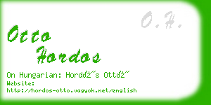 otto hordos business card